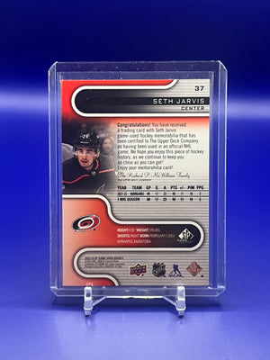 Seth Jarvis - Gameused Red Jersey