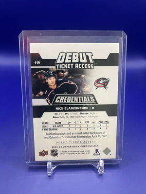 Nick Blankenburg - Debut Ticket Access 862/999