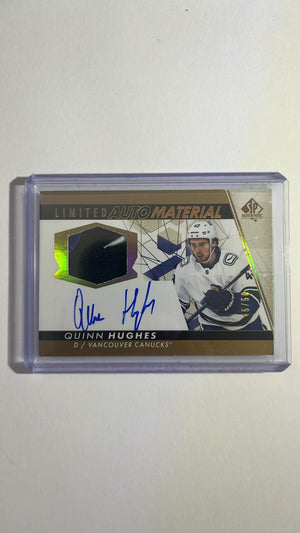 Quinn Hughes - Limited Auto Material Auto Patch 45/50