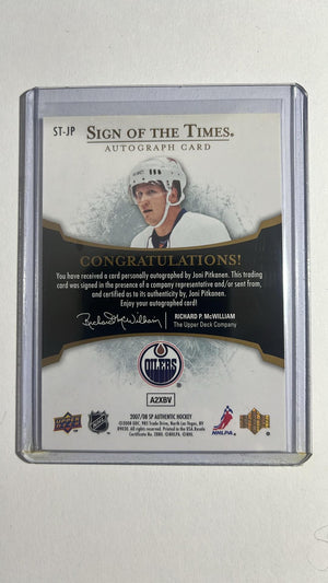 Joni Pitkanen - Sign of the Times Auto