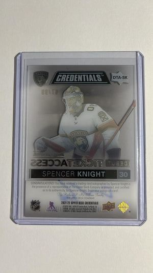 Spencer Knight - Debut Ticket Access Credentials Auto 67/99