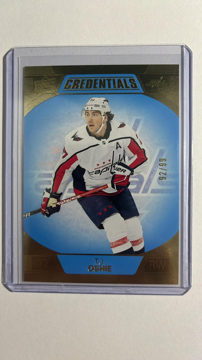 TJ Oshie - Credentials Gold 92/99