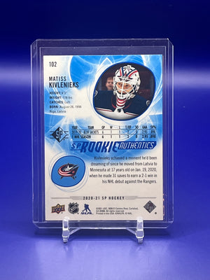 Matiss Kivlenieks - SP Rookie Authentics Blue