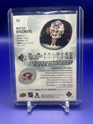 Matiss Kivlenieks - SP Rookie Authentics Patch